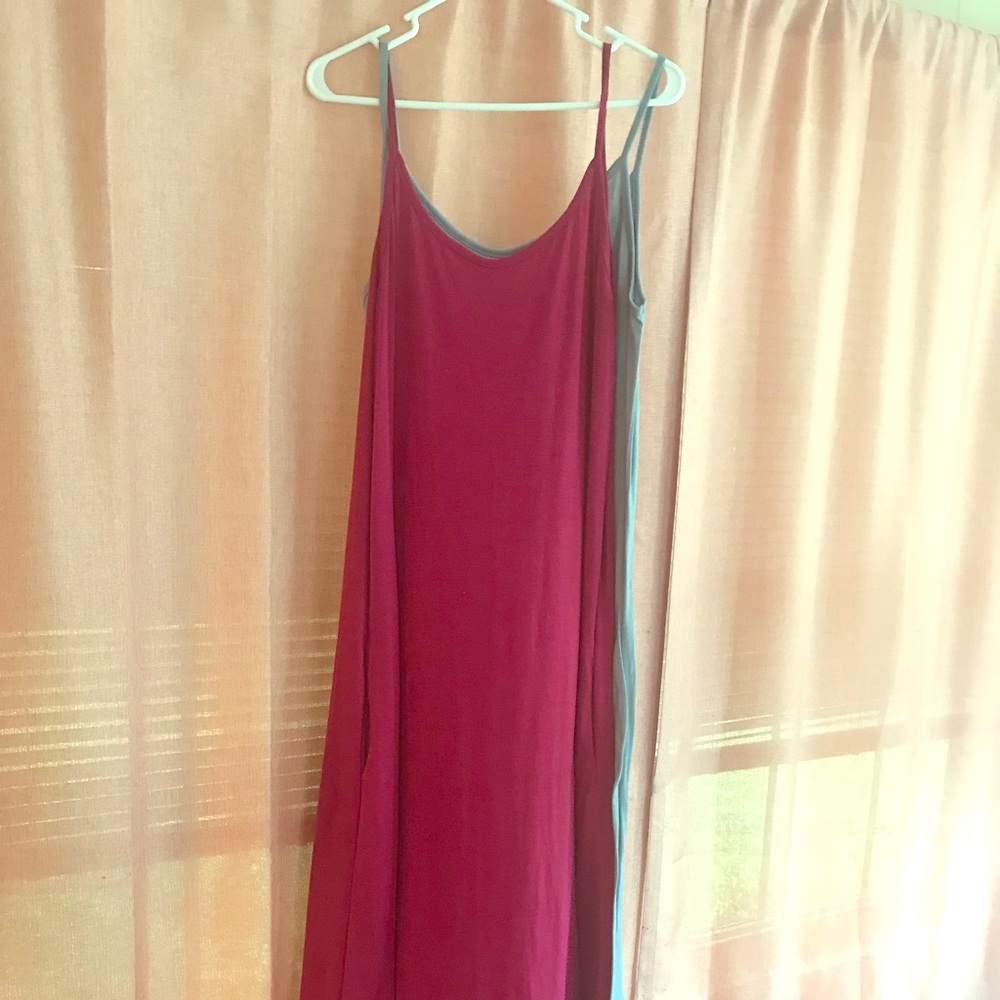 2 Maxi spaghetti strap dresses